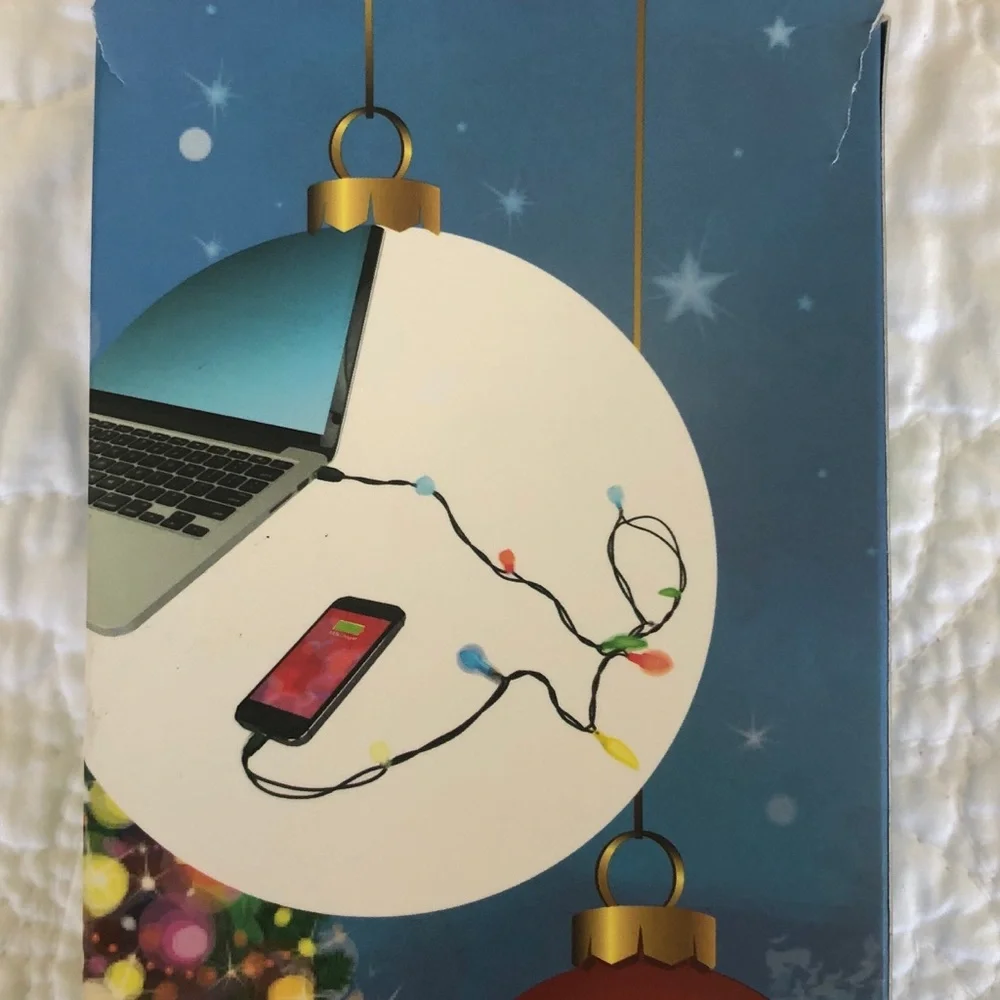 Merry iPhone Christmas LED Lights Charger New